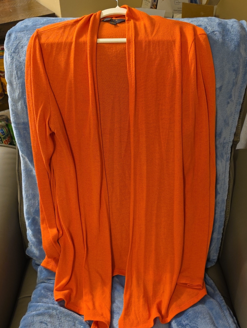 Mix by 41 Hawthorn Open-Front Orange Cardigan